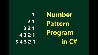 Number Pattern Program 4 || Interview Pattern Program in C#.Net