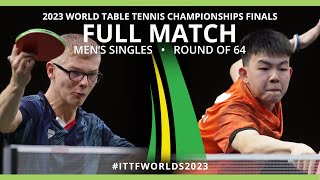 FULL MATCH | Felix LEBRUN vs KAO Cheng-Jui | MS R64 | #ITTFWorlds2023