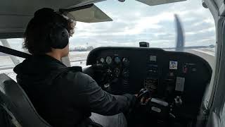 Martin Yau's first airplane solo at Sporty's Academy