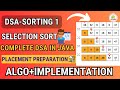 Selection Sort Algorithm- Leetcode| How to implement selection sort in JAVA (Best DSA Course)