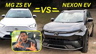 Tata Nexon EV vs MG ZS EV - Electric Car Comparison - Range, Price, Review in Hindi