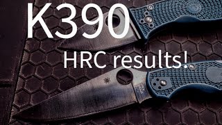 Spyderco K390 Rockwell testing results are back! Let's talk about those numbers! 2 different models!