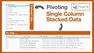 How to RESHAPE Single Column stacked data into a Table with Power Query #powerbitutorial