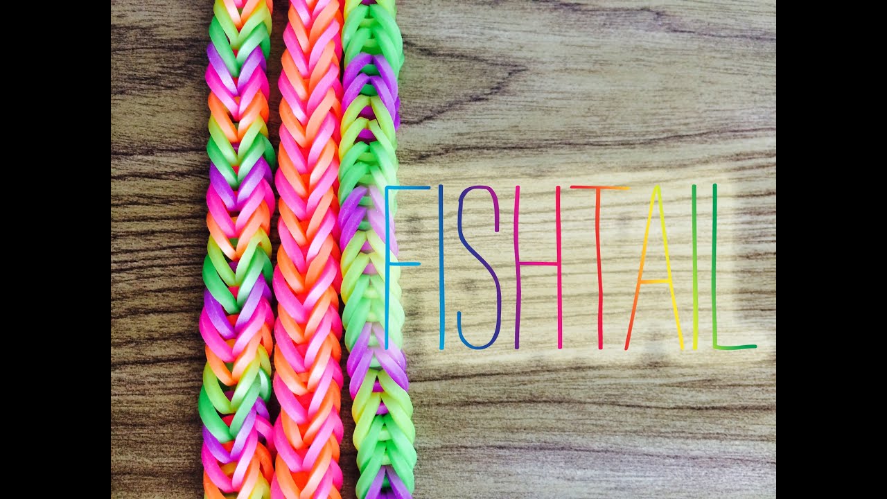 How To Make A Basic Rainbow Loom Bracelet - Fishtail Tutorial - YouTube