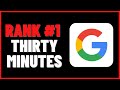 Rank #1 On Google in Under 30 Minutes? *NEW SEO CHALLENGE*