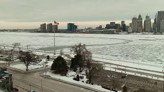 2024.1.24 Overnight | Windsor, Ontario, Canada | Detroit Skyline, Michigan, USA