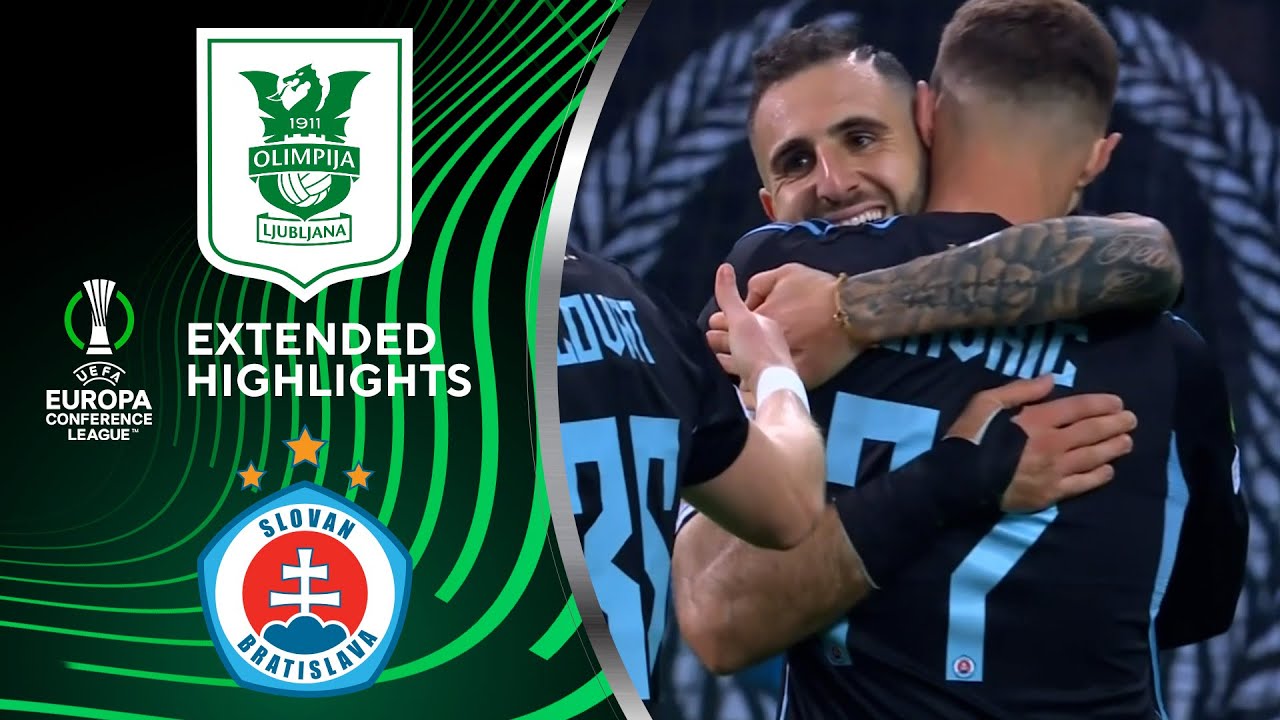 Olimpija Ljubljana Vs. Slovan Bratislava: Extended Highlights | UECL ...