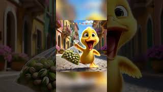 Duckling's Pistachio Was Taken Away By The Squirrel#funny #duck #cartoon#cute