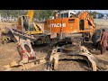 Hitachi Excavator Broken Chassis Repairing and Restoration