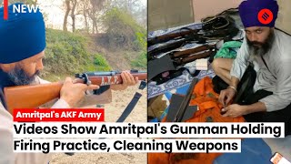 Watch: Amritpal Singh's Gunman Cleans Weapons, Practices Firing With AKF Army