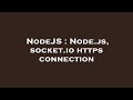 NodeJS : Node.js, socket.io https connection