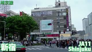 [駅舎合成版]「ああ わが戸田市」でJR川越線、埼京線、りんかい線(川越～新木場)の駅名を歌います。