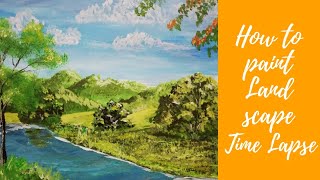How to paint landscape/Landscape Painting (Time Lapse) No. 1/Philippines