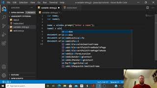 Getting a User Prompt for a Javascript String Variable