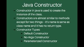 4. Java Constructors