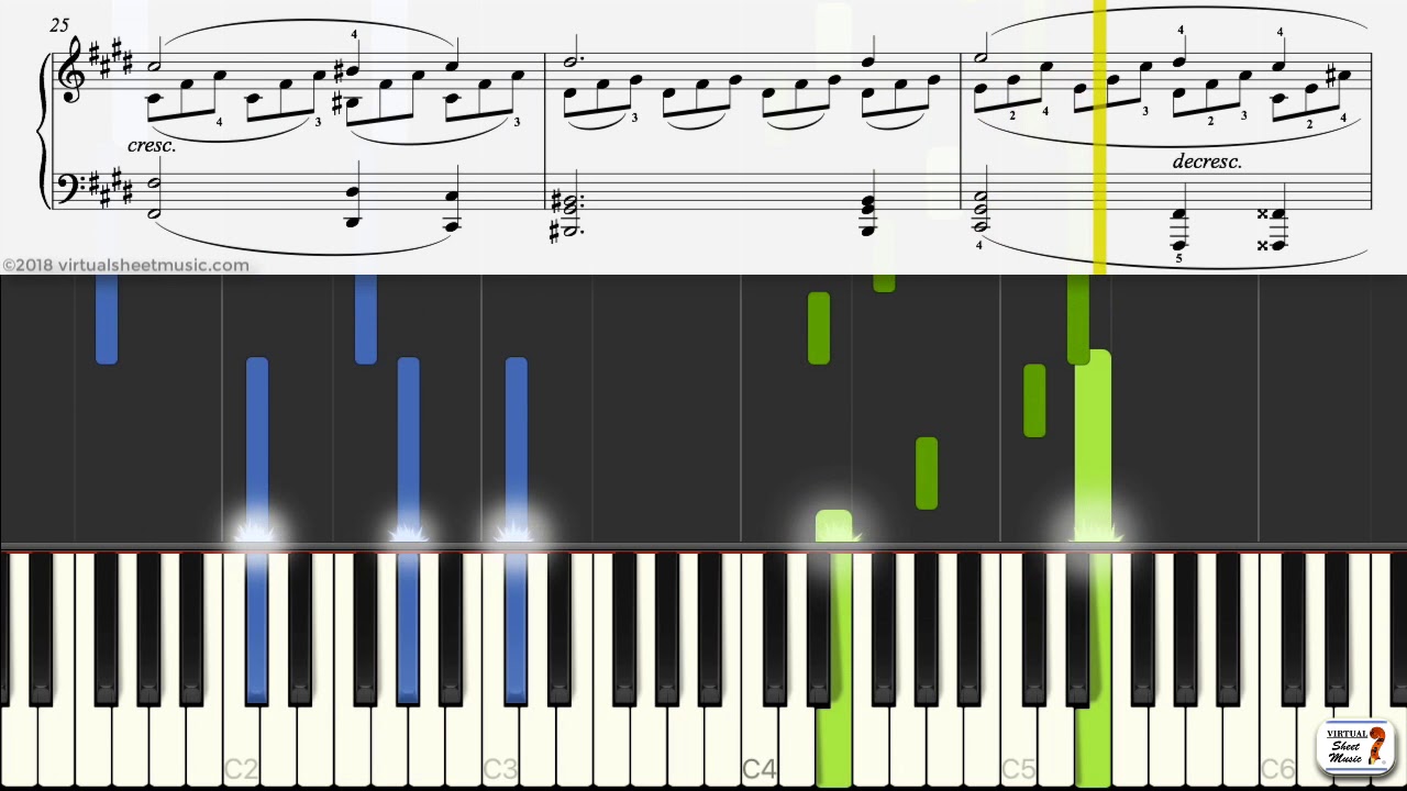 Learn Moonlight Sonata Sheet Music By Beethoven, 1st Movement ...