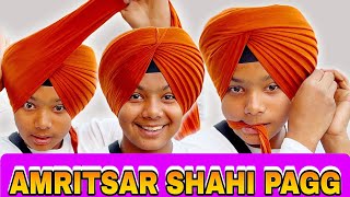 how to tie amritsar shahi pagg creative style, beginners special amritsar shahi turban easy way