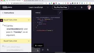 Javascript Functions on Codecademy Part 2