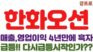 [한화오션 긴급속보]매출,영업이익 4년만에 흑자//급등!! 다시급등시작인가??