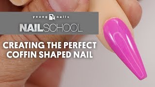 YN NAIL SCHOOL - CREATING THE PERFECT COFFIN SHAPED NAIL