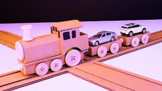How to Make an Amazing Mini Car Carrier Train with Recyclable Materiels,