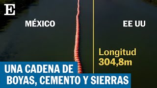 MIGRAR | Así es la polémica barrera flotante de boyas de la frontera de México con EE UU | EL PAÍS