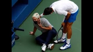 🎾Tennis player (Novak Djokovic) 🎯 line judge in the neck 🤷‍♀️Tennis Players Worst Moment🙈
