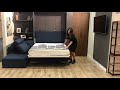 royal set with electric queen size wall bed cabinets and sectional sofa