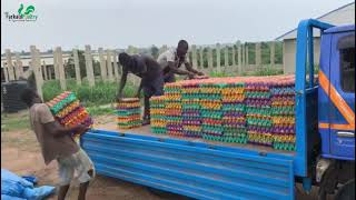 How we transport 1,000 crates of egg everyday from the farm to the depot.  #farming #poultryfarming