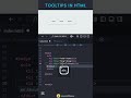 Tooltips in HTML5 pure HTML | A Simple Tooltip Using HTML | CodeMinds