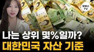 나는 상위 몇%일까? 🤔 대한민국 자산 기준ㅣ대한민국 금융자산