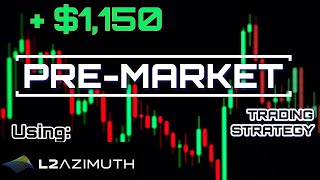 +$1,150 Pre-Market with L2Azimuth! Semi-Automated Trading | NinjaTrader Showcase