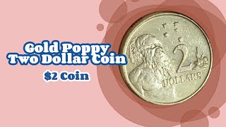 Gold Poppy Two Dollar Coin ($2 Coin)