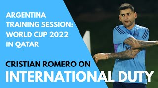 CRISTIAN ROMERO: Argentina Training Session: World Cup 2022 in Qatar