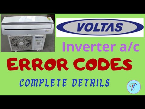 Voltas Inverter Ac Error Codes Complete Details Youtube