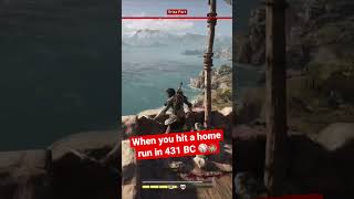 When you hit a home run in 431 BC ⚾️🏟️ #ps5 #assassinscreed #assassinscreedodyssey
