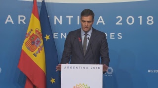 Press Conference of Pedro Sánchez, Prime Minister of Spain