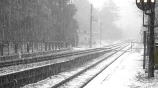 JR四国　土讃線　雪の坪尻駅