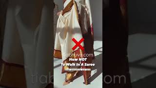 Saree Hacks | How to walk up stairs in a Saree #shorts