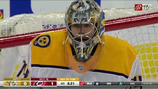 Saros makes incredible save on Trocheck