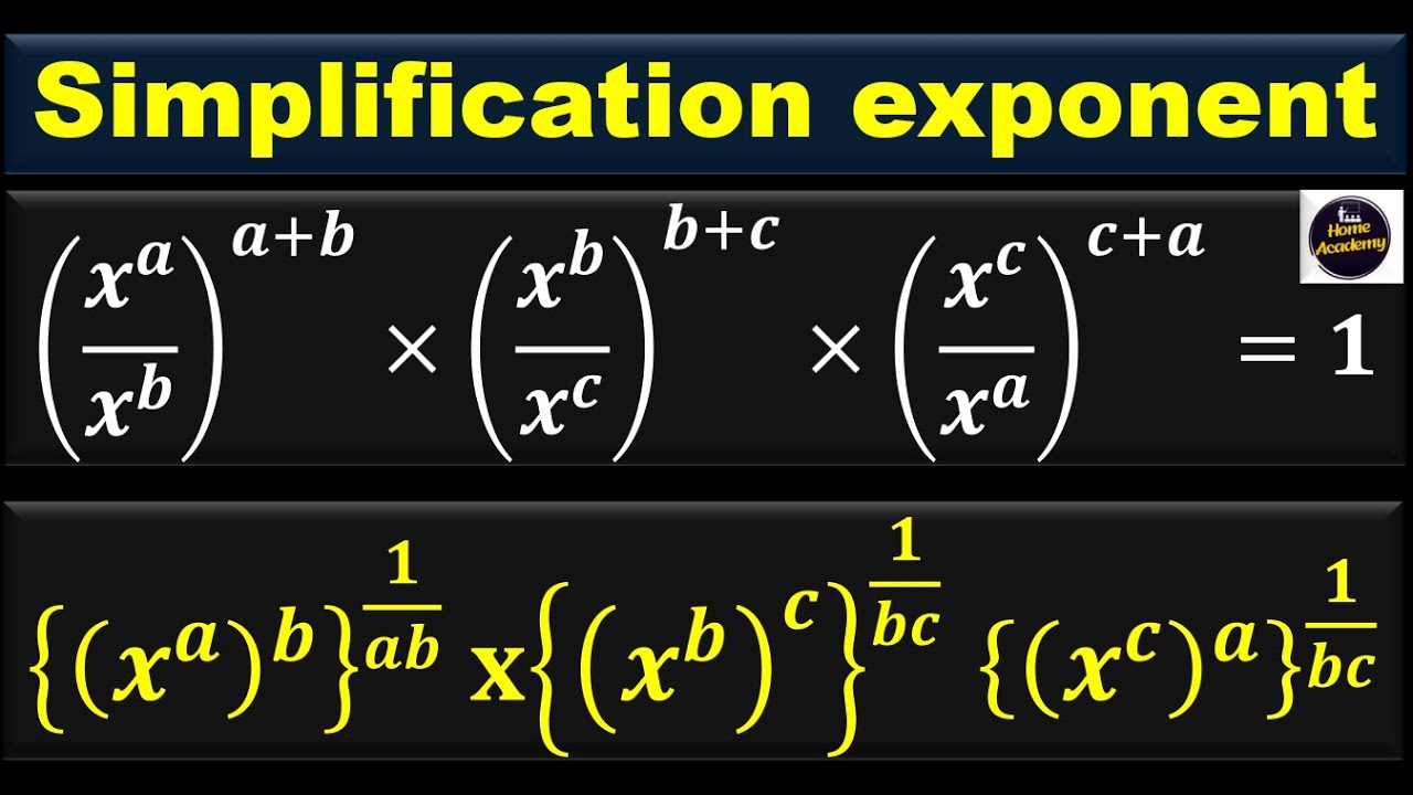 A Nice Math Olympiad Simplification Of Exponent Olympiad Mathematics