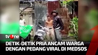Viral! Pria Ancam Tetangga Pakai Senjata Tajam di Palembang | Kabar Siang tvOne
