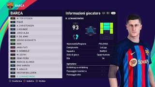 Barcelona 2022-23 #eFootball 2023 Ps4 #Ps5 PES 2021 Player Faces Ratings Patch Option File