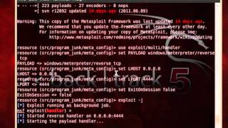 Backtrack 5 SET - Java Applet Attack Method