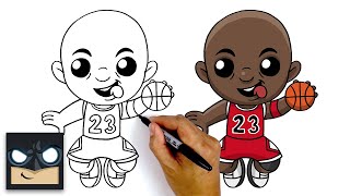 How To Draw Michael Jordan 🏀 Chicago Bulls