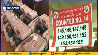 EVM's Distribution ; For Polling Booths ; in Hyderabad