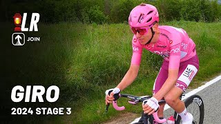 Pogacar Attacks in Pink | Giro d'Italia 2024 Stage 3 | Lanterne Rouge x JOIN Cycling