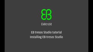 EB tresos Tutorial 1 Installing EB tresos Studio