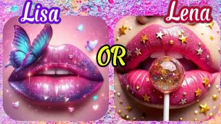 Lisa Or Lena💛| Glitter sparkle lips collection💋choose your favourite🌹#chooseone #viralvideo