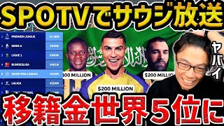 【レオザ】SPOTVでサウジアラビアリーグの放送が決定/今夏の移籍金がラリーガ超え/Jリーグのマーケティングについて【レオザ切り抜き】